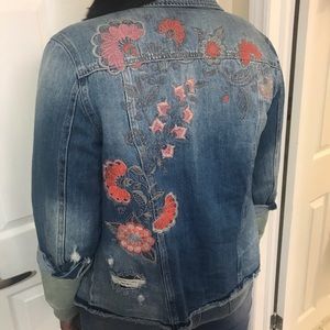 Embroidered Shabby Chic jeans jacket